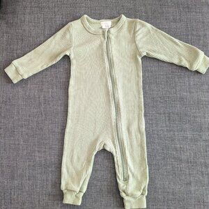 Firsts by Petit Lem Unisex Ribbed Coverall One Piece